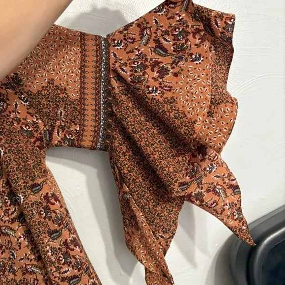 Altar'd State Printed Long Sleeve Dress Tunic Shirt | Boho Bohemian | Size Small - Picture 4 of 4